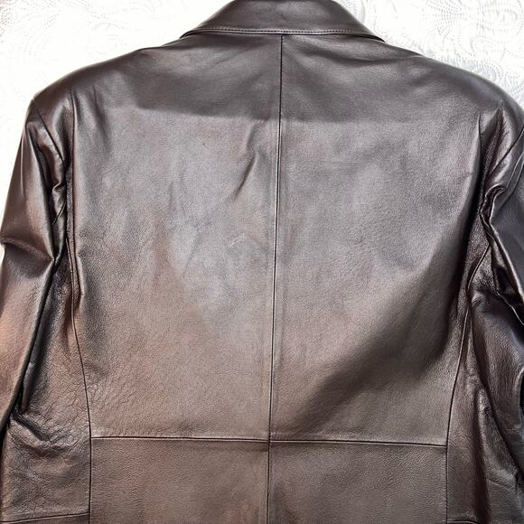 Stafford Blazer Jacket Size XL Brown Leather Lined Single Breasted 3-Button NWT - Picture 9 of 16